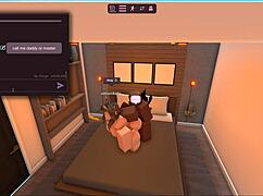 white chick sneaks bbc cheat fuck in roblox condo game