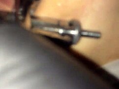 shemale shoves speculum deep in my ass for wide toy stretching