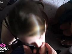 two british 18+ teens hungrily suck throbbing cock