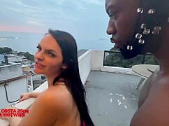 hotwife bares it all for bareback bbc gaping her juicy brazilian pussy deep