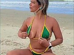 horny housewife fingers gaping pussy outdoors in public thrill