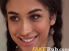 skinny teen tasha lustn with glasses and pigtails gets pussy licked then fucked hard in every position