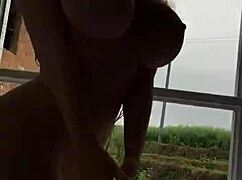 Redhead slut bounces on hard cock pov while fingering for cash
