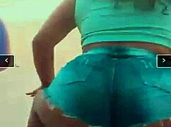 Intriguing Funk Dancer's Short Wedged Deep in Tight Ass Cheeks