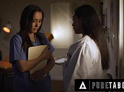 vicki chase doctor fucks nurse sinn sage pussy lick scissoring rimjob to keep hospital secret taboo