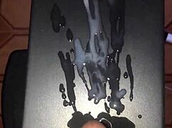 massive cock erupts gallons of cum in solo masturbation frenzy close up