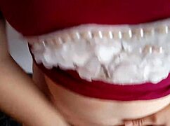 I lift stepsister's dress cum on her panties then fuck huge ass while parents away