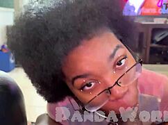 Dark ebony deepthroats BBC with light blonde slut mmff double blowjob sloppy spit