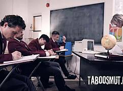 Dee Williams Outnumbered in Teacher Gangbang: Bent Over Doggystyle Cowgirl Big Tits Banging