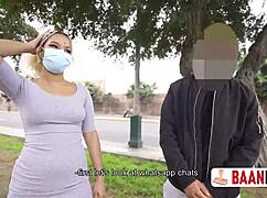 cheating girlfriend caught outdoors by youtuber
