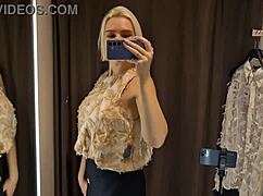 wanna see me flash these see-through panties in the changing room?