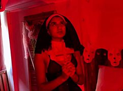 halloween party turns wild as tiazinhah and skinny latina friends lick wet pussies in lingerie