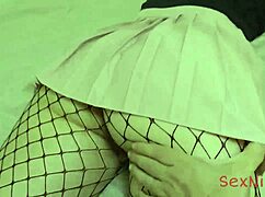 step-sis bends over in fishnets for taboo tutoring fuck