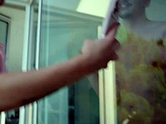 18-year-old skinny neighbor dominated roughly in wild threesome gagging on monster cock