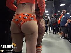 big booty teen claps ass cheeks in slow motion