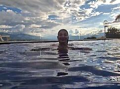 SALOME GIL Fucks Famous Spanish Photographer XAVIPHOTO Poolside in Rough Doggystyle!