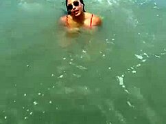 beach vacation with stepmom ends in outdoor anal doggystyle squirt and facial cum