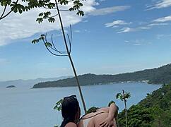 two lesbian girlfriends licking pussy on rj beach - hot brazilian action