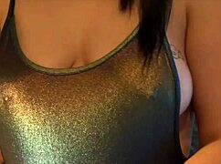 Big Ass Belly Sprayed In Swimsuit Fetish Cumshot