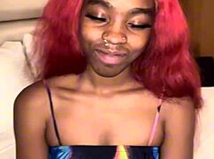Redhead ebony babe screams riding massive black cock dorm style!