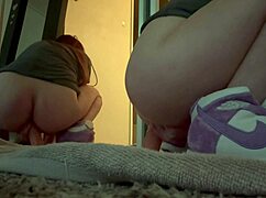 artemisia love stretches milf asshole wide with huge anal dildo ride