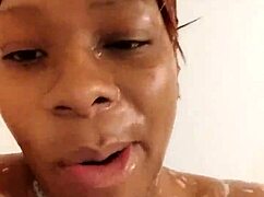 Shower Fun with BBW Danielle's Curvy Black Body