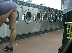 Sucking that black monster cock at college laundromat in sheer see-through pt1 😍