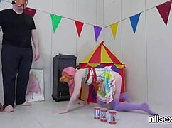 a woman enters the asylum for intense backside treatment therapy