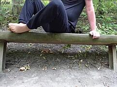 oh man these nylon feet and shoes lifting outdoor in the woods got me so hard... fuuuck