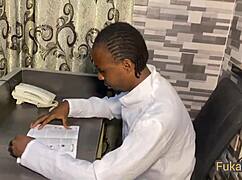 ebony student's big ass craves teacher's massive bbc in office