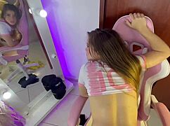 Masturbating Infiel Colombian Girlfriend Juicy Pussy Lick Deny Orgasm Small Waist Wet Tits