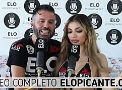 Elo from the podcast ends up sucking Veve Valencia's tits on cam