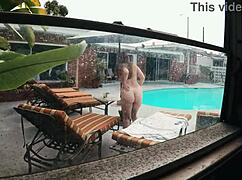 Gigi Breeze Caught Naked Gagging on Deepthroat Poolside
