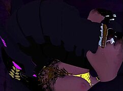 synth and angel goddess share a furry romantic night full of sensual passion