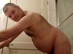martin lavallée strips nude and shoves dildo up his ass in bathroom
