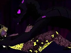 synth and angel goddess share a furry romantic night full of sensual passion