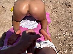 Naughty Petite Babysitter Bent Over for Outdoor Creampie