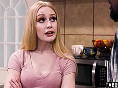 hey tiny blonde teen emma starletto deepthroats black stepdad's cock then fucks.