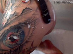 Sabien Demonia's huge tits and fat ass take monster anal in the bath tub