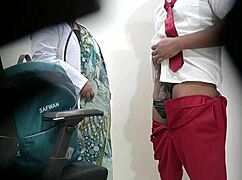 Woman Publicly Inspects Schoolboy's Dick in Hospital Exam
