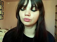 goddess smokes cig with big bare pussy lips close up femdom tongue tease!?