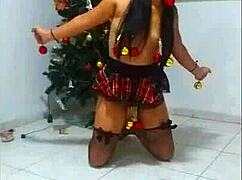 i'm your christmas slave tied up gagging on cock humiliated and choked like a bound whore