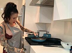 Big boobs milf Joanna Angel pounds dildo hard!