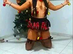 i'm your christmas slave tied up gagging on cock humiliated and choked like a bound whore