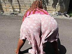 while my neighbor's away on mission, i slide into his milf wife's wet pussy for creampie riding