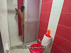 i catch skinny tattooed mexican sister-in-law showering and cum rough in her mouth pov