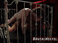 Bound teen rides brutal bdsm domination hump to extreme finish