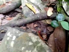 Why hide aunt's big ass fuck in jungle pond public bath?