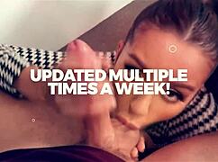 plumber shoves cock down hot brunette's throat to fix her deepthroat craving pov