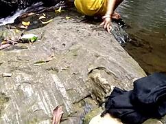 Why hide aunt's big ass fuck in jungle pond public bath?